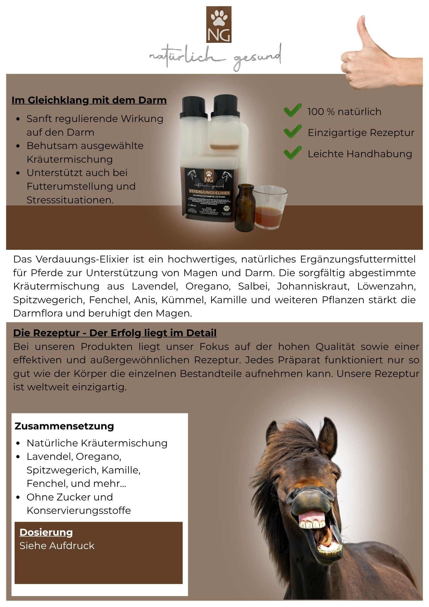 Verdauungs-Elixier für Pferde